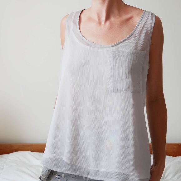 DKNY Jeans sheer tank top - Picture 1 of 3